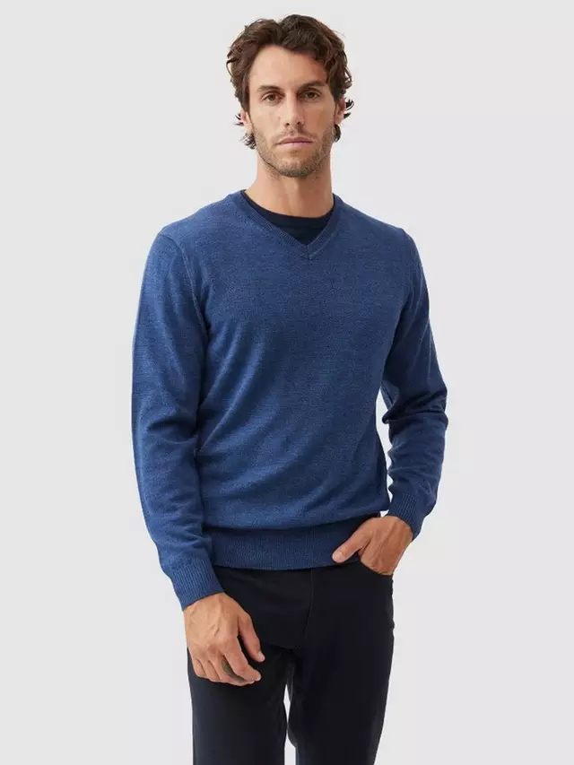 

Джемпер Rodd & Gunn Phoenix New Zealand Merino V-neck, цвет lake
