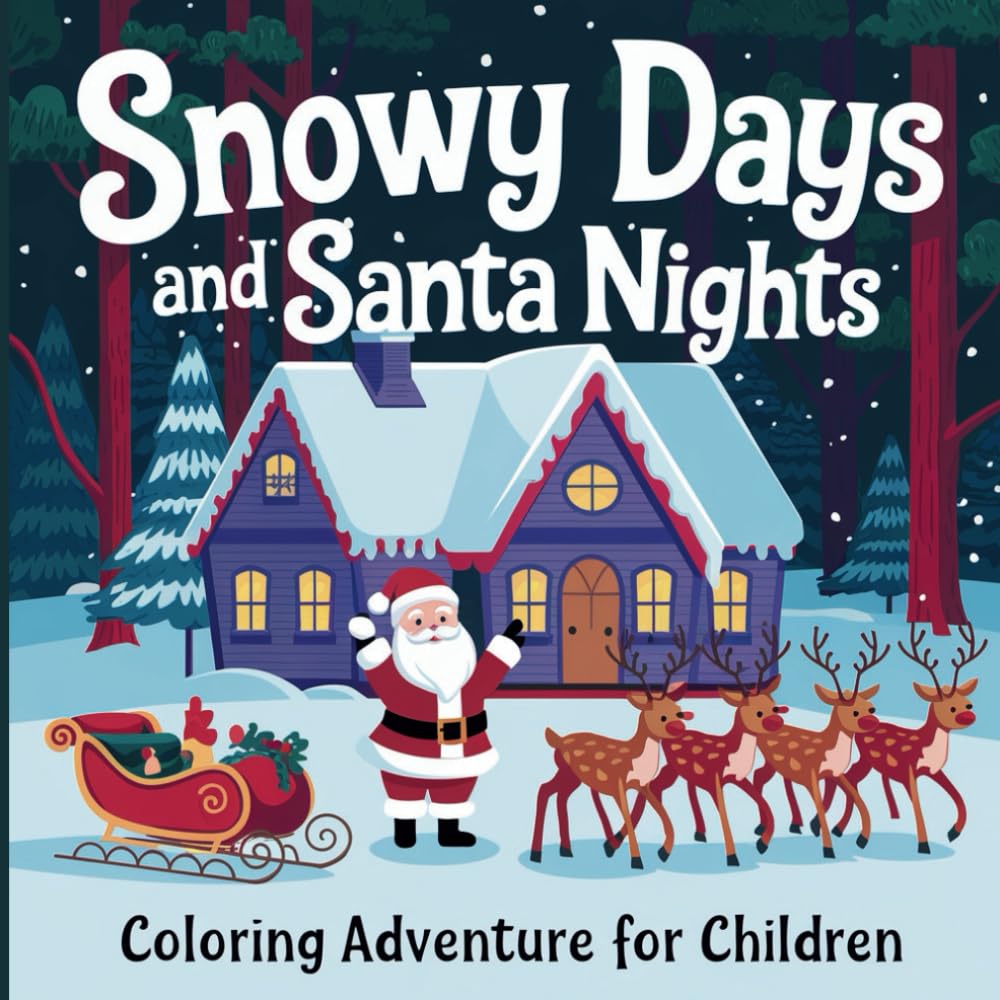 

Snowy Days and Santa Nights: Coloring Adventure for Children (Independently published)