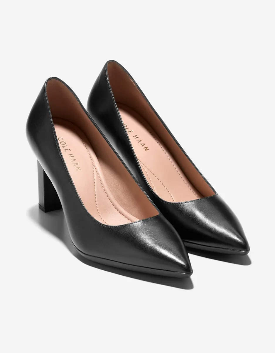 Женские туфли на каблуке из кожи Cole Haan, черный — фото 4