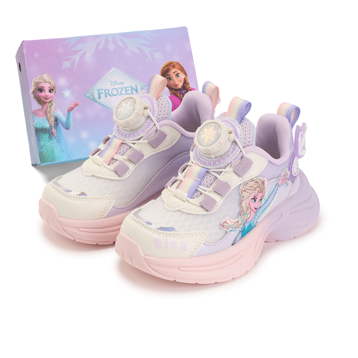 

Кроссовки серии Frozen Series с противоскользящей подошвой, амортизирующие, устойчивые к истиранию, дышащие, повседневные, с низким верхом, для детей Disney, фиолетовый