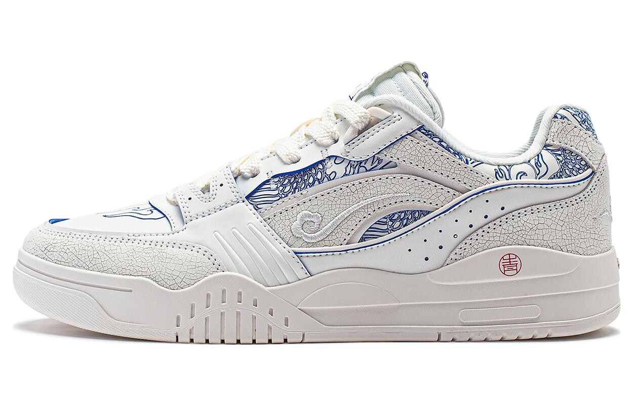 

Кроссовки LINING Yuebai Skateboarding Shoes Unisex Low-top, белый/синий