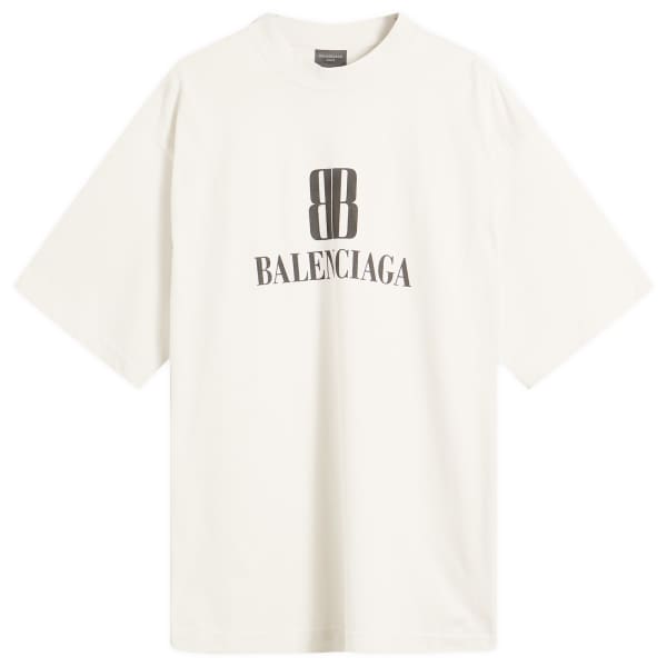 

Футболка Nano BB с логотипом Dry Jersey, средняя посадка Balenciaga, цвет dirty white
