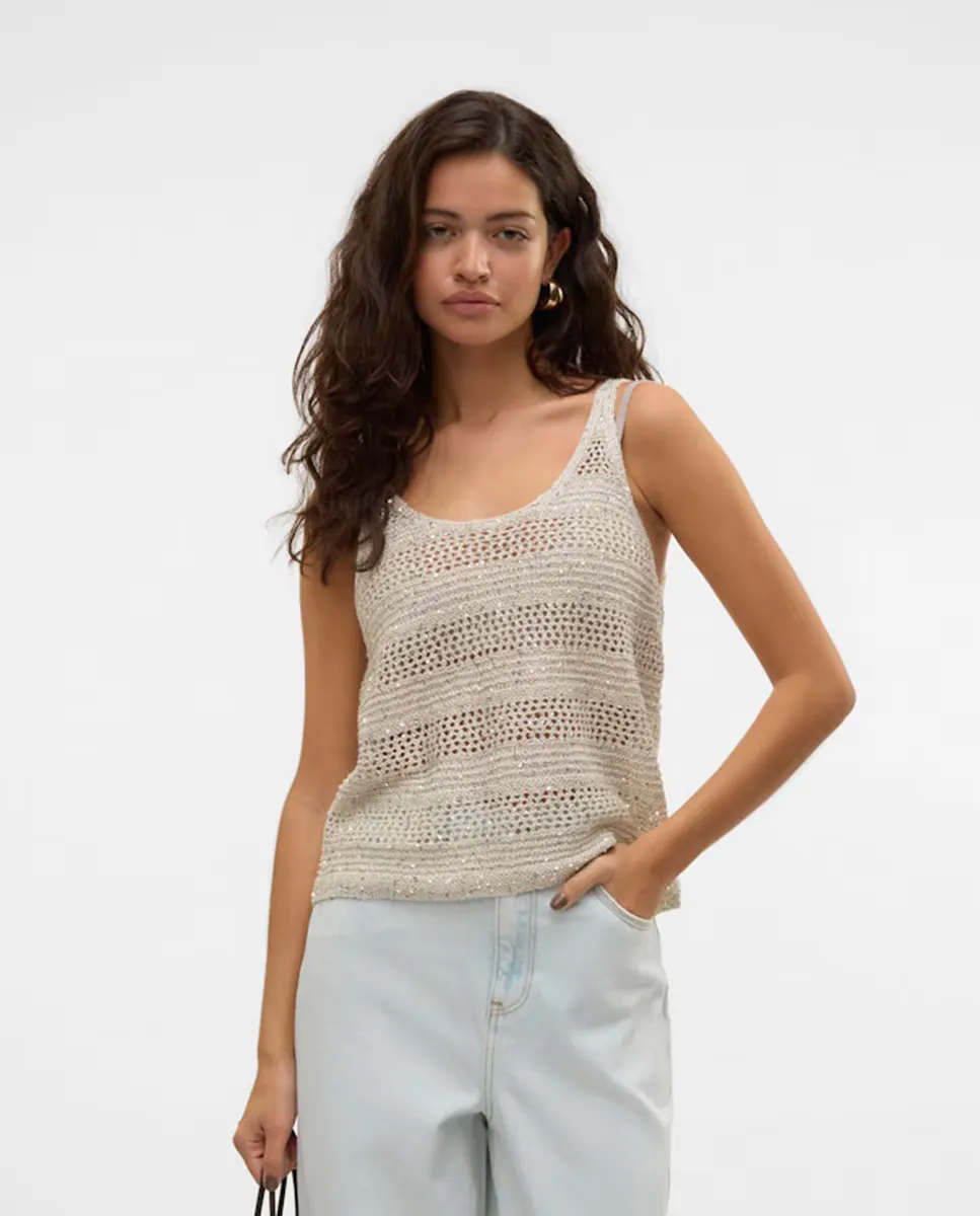 

Женская вязаная крючком майка Vero Moda, белый