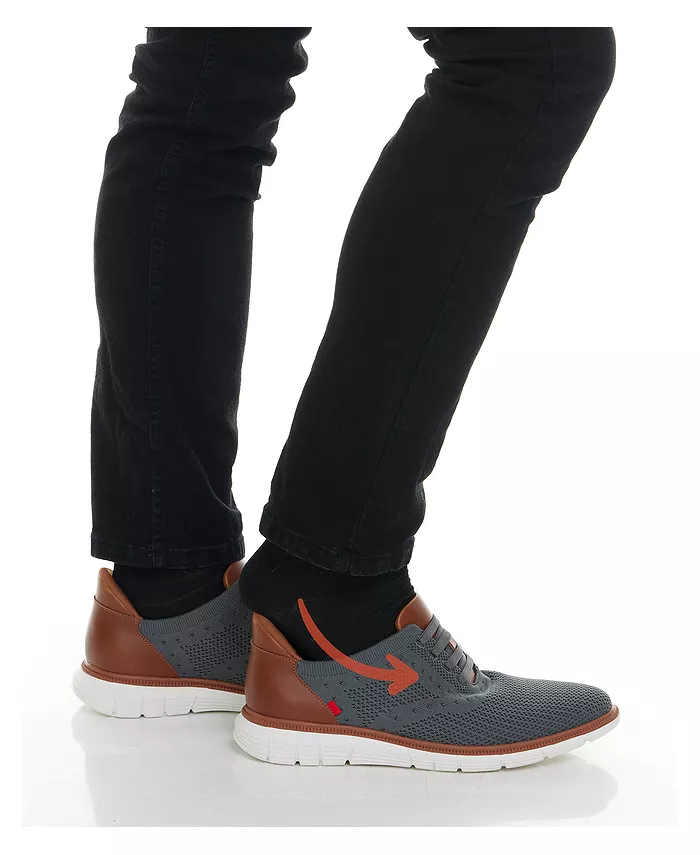 Charles Ave мужские оксфорды с технологией Hands-Free Slip On легкая сетчатая модель Marc Joseph New York, серый — фото 3