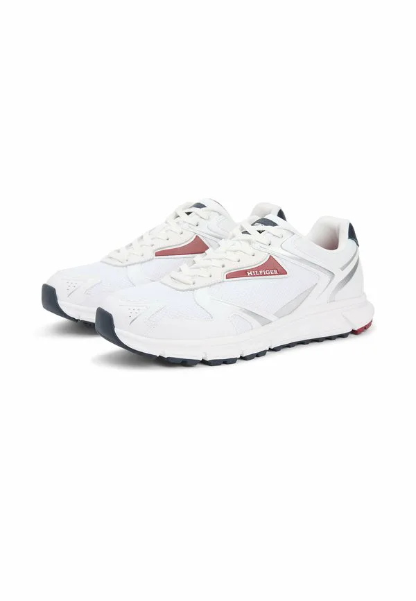 Кроссовки с логотипом и комбинированной текстурой Tommy Hilfiger, White — фото 2