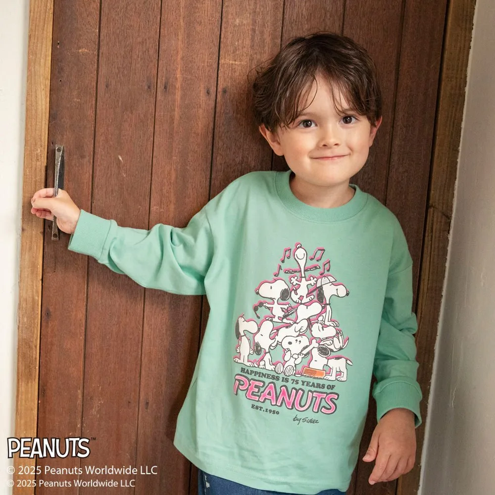 Футболка с длинным рукавом [К 75-летию Peanuts] x Blanches Branshes, Light green