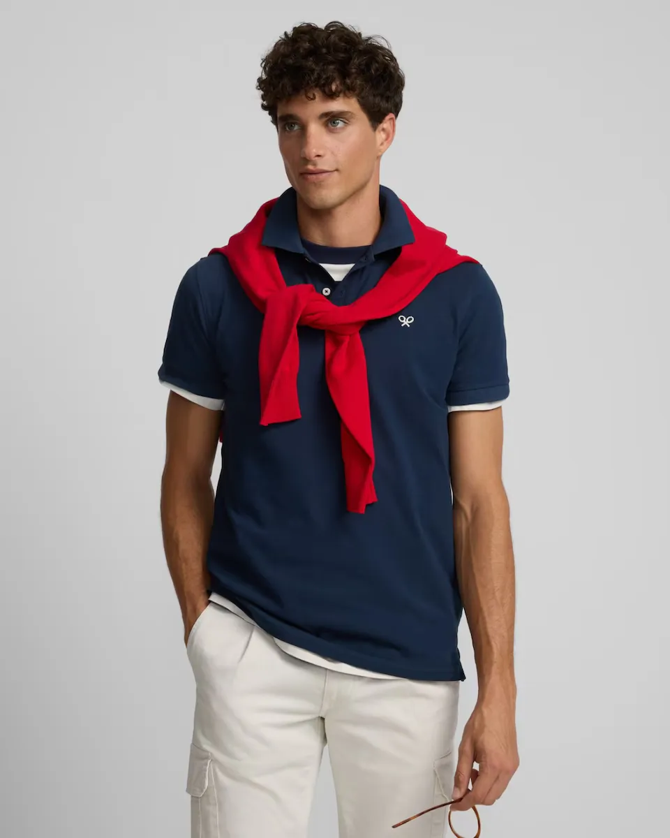 

Классическая мужская футболка поло Polo Ralph Lauren Silbon, темно-синий