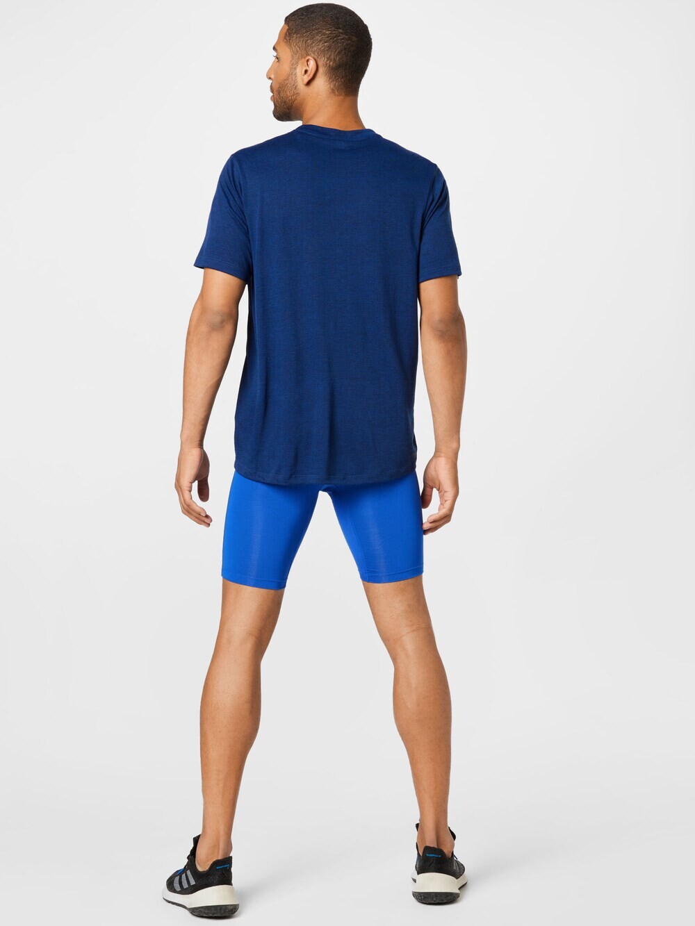 Узкие тренировочные брюки Adidas Techfit, королевский синий — фото 4