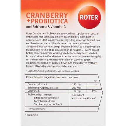 

Клюква + Пробиотики - Добавка - 30 Капсул Roter