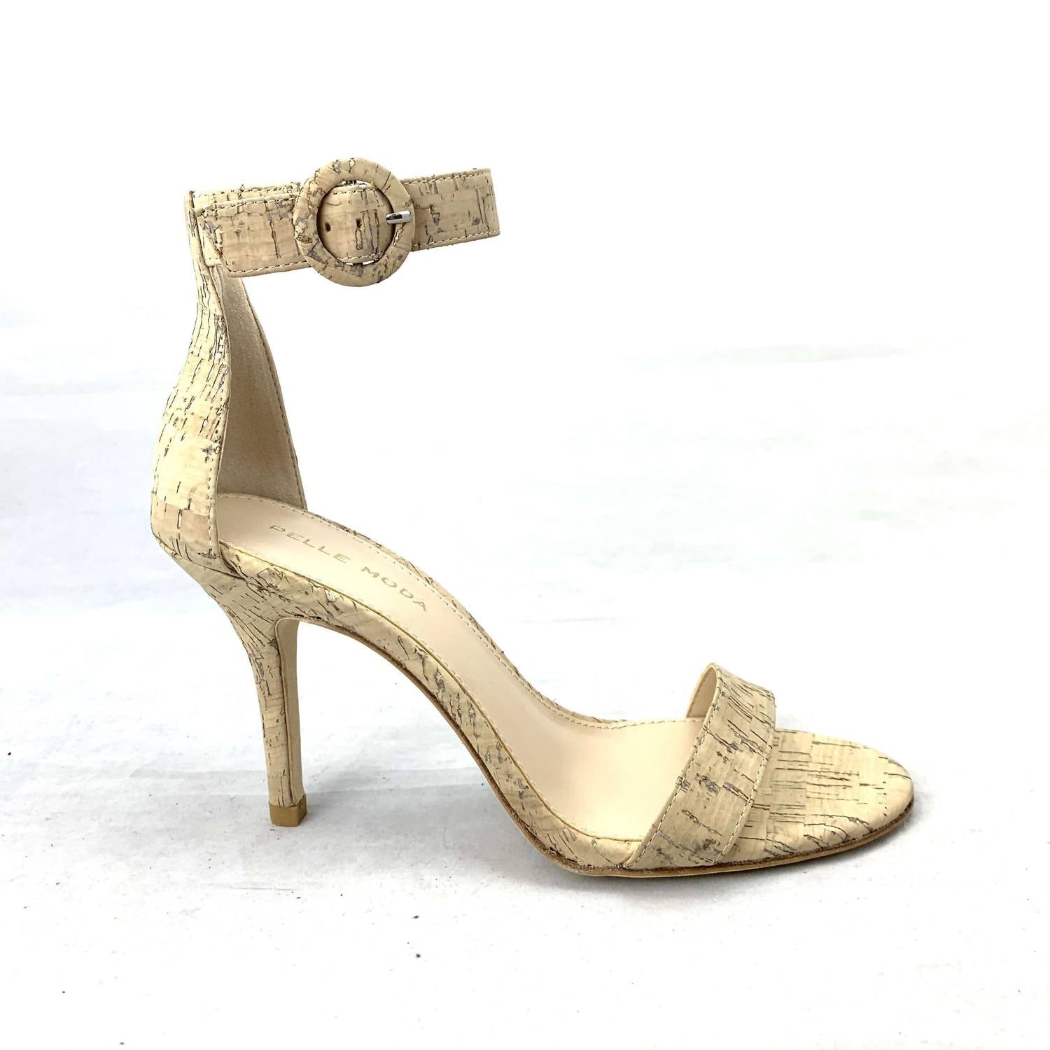 Туфли Kallie High Heels из пробкового дерева белого цвета PELLE MODA
