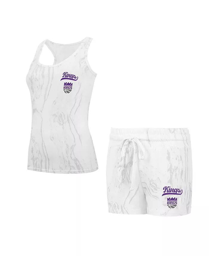 

Женский комплект из белых маек и шорт Sacramento Kings Quartz Concepts Sport