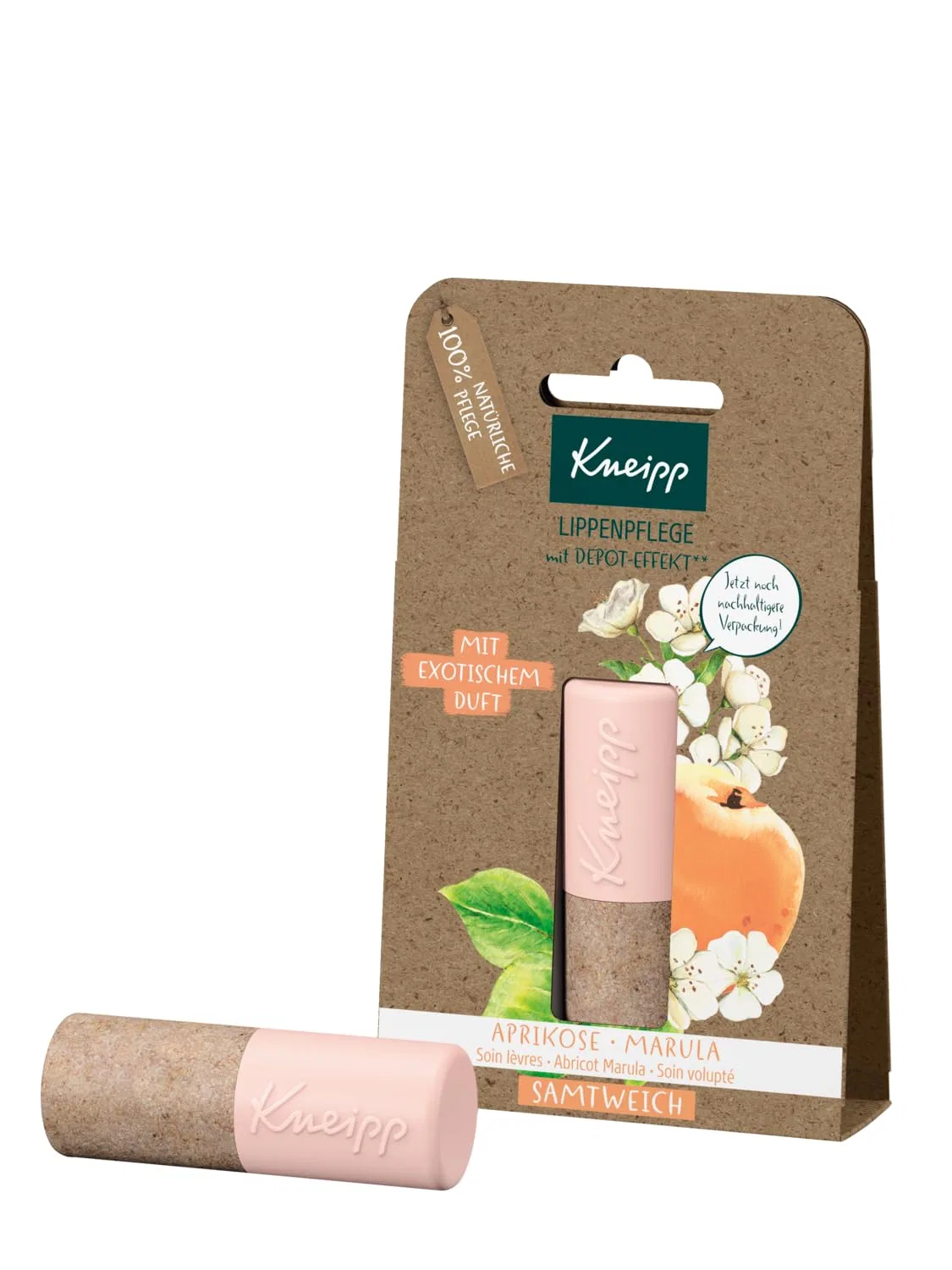 Натуральный бальзам для губ «Velvety Soft» с абрикосом и марулой от Kneipp Kneipp