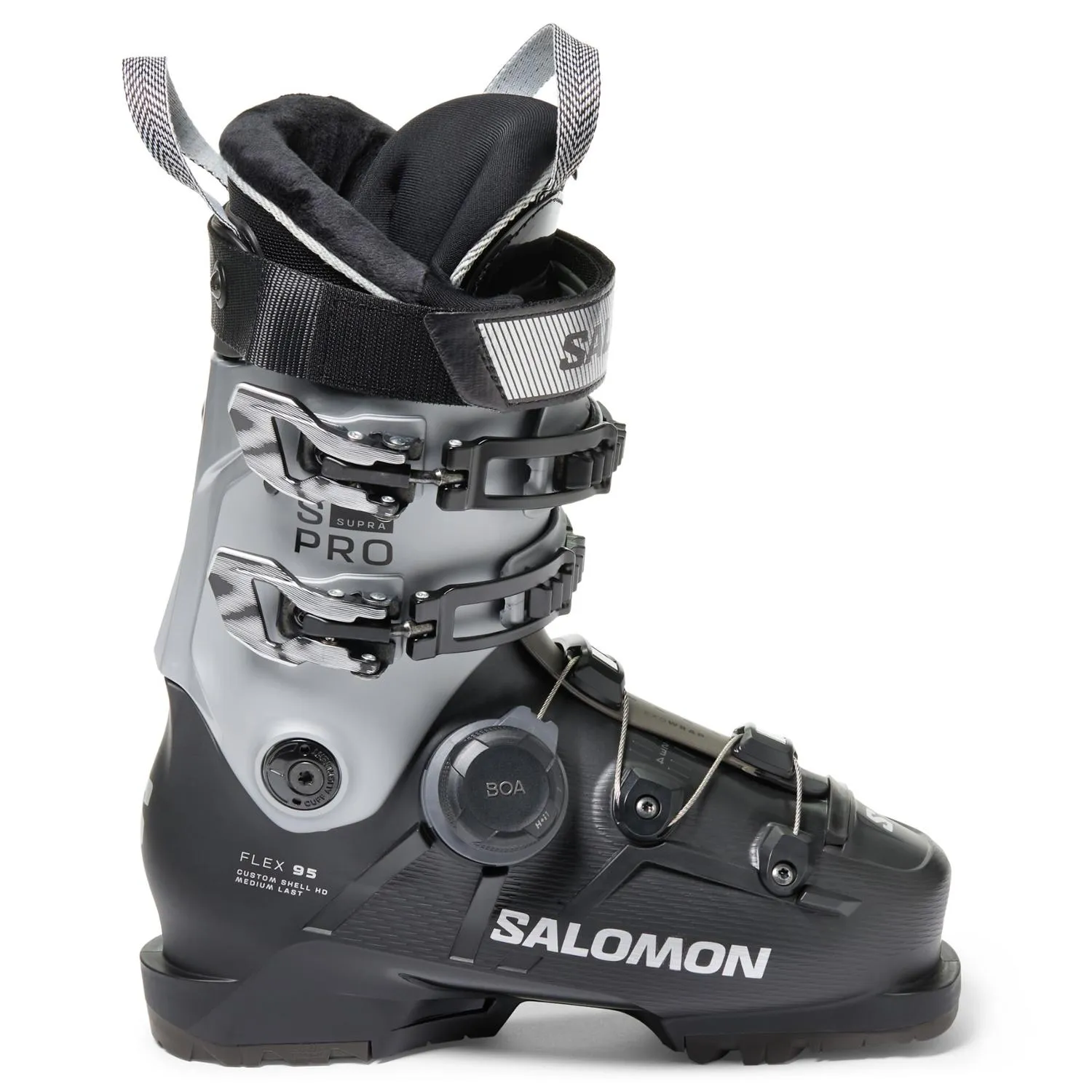 

Женские лыжные ботинки S/PRO Supra BOA 95 W GW Salomon, Black/Silver Metal/Silver