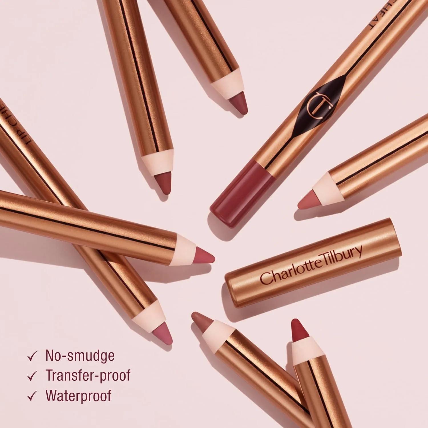 Карандаш для губ Charlotte Tilbury Lip Cheat - придает губам более объемный и выразительный вид - обогащен маслом жожоба и гиалуроновой кислотой - водостойкий, не размазывается и не оставляет следов., Iconic Nude - nude — фото 3