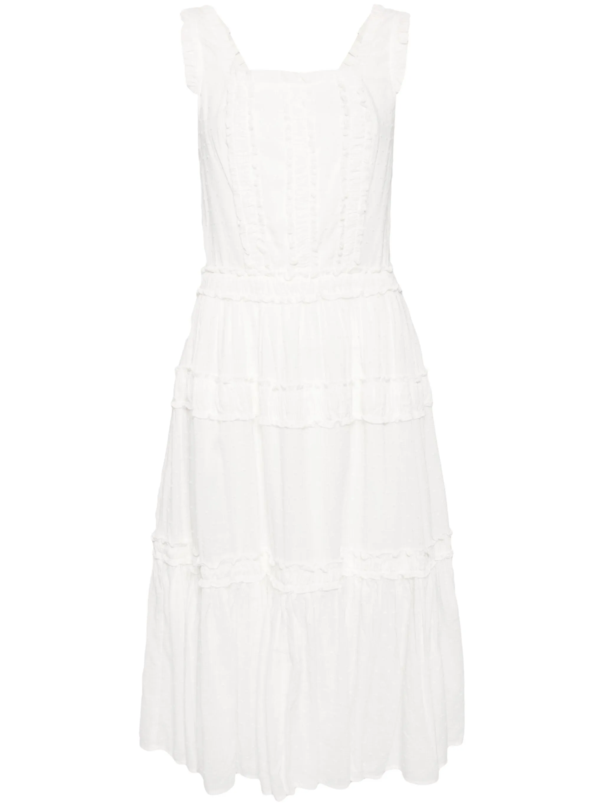 

Платье миди с узором в горох B+Ab, белый