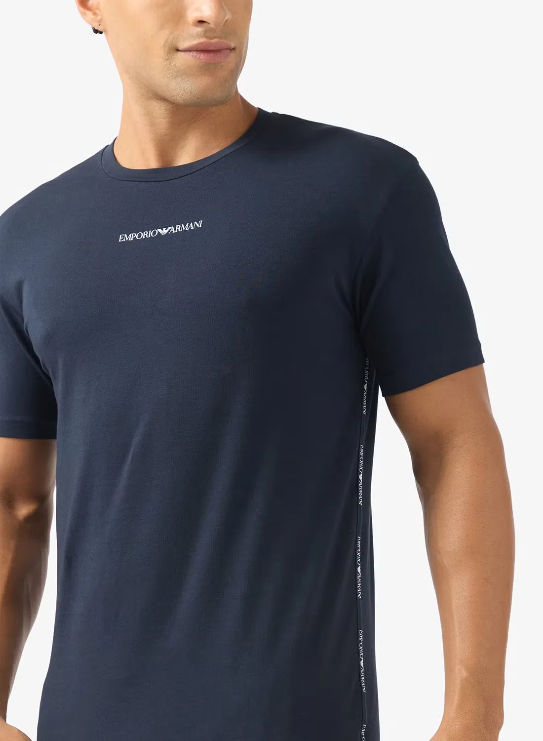 Футболка с нашивкой-орлом, комплект из 2 штук, Emporio Armani, синий — фото 3
