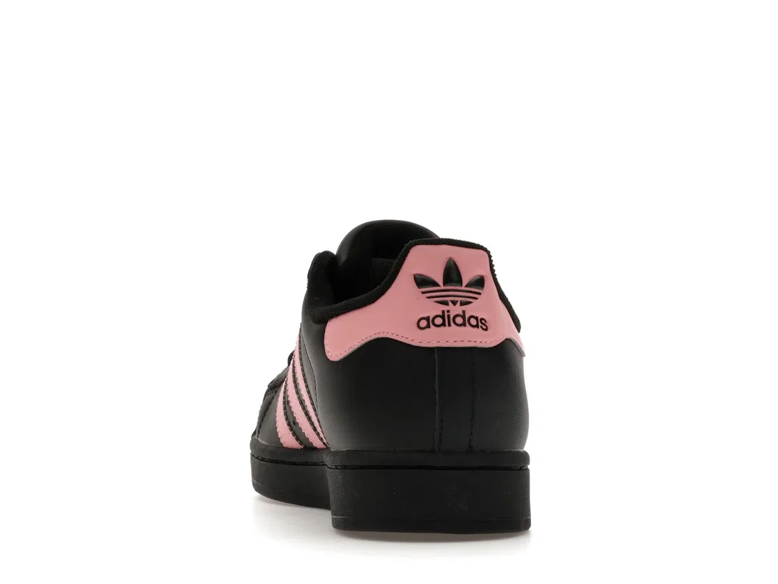 Детские кроссовки с перфорированным носком Adidas Superstar II, Core Black/Glow Pink/Core Black — фото 4