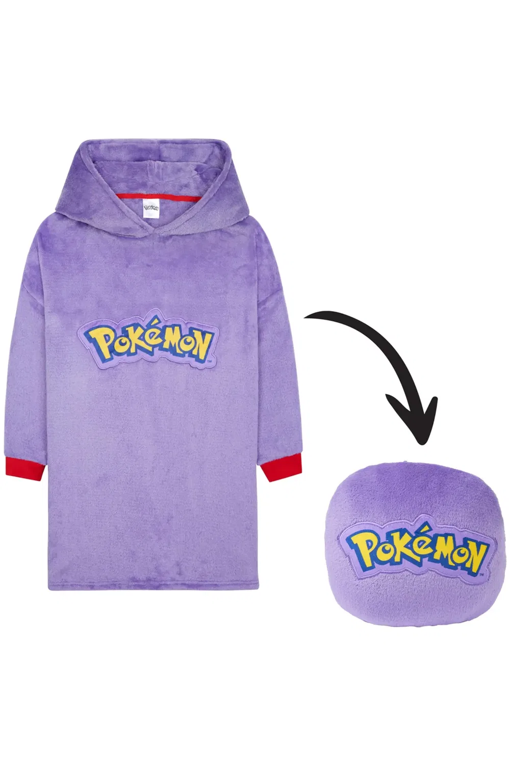 Оверсайз худи из флиса Pokemon, Purple — фото 4