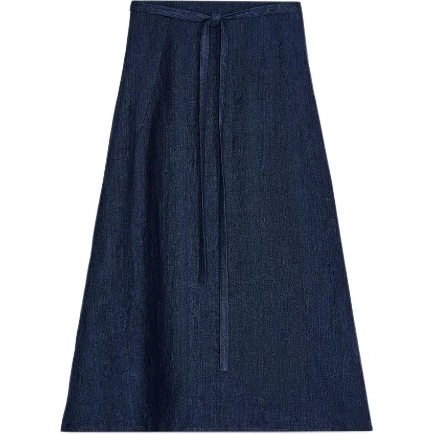 Женская длинная юбка с принтом Fanglu Lin Casual Long Skirt ZARA, Indigo — фото 3