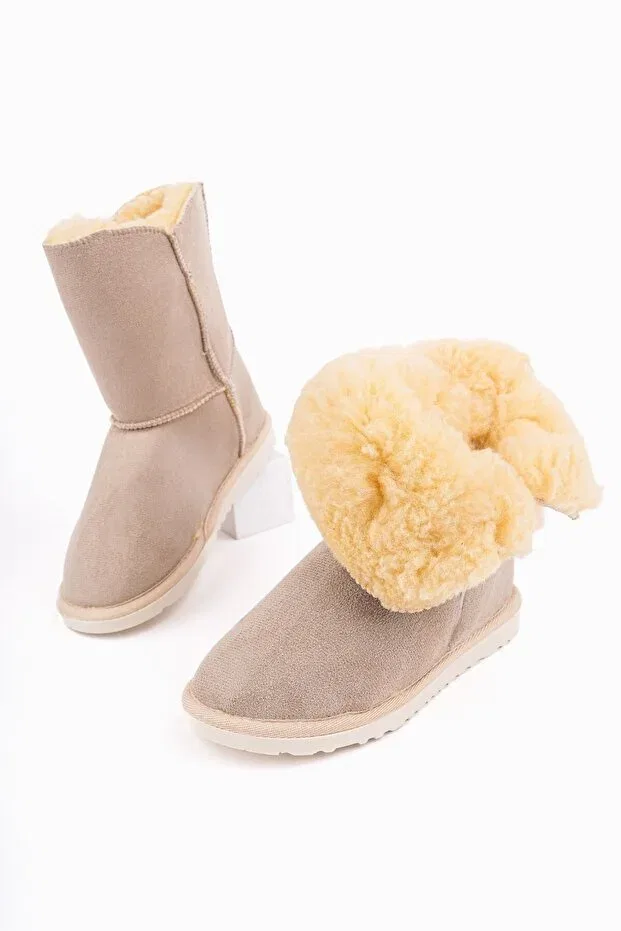 Детские зимние сапоги для девочек на плоской подошве Muggo, Beige