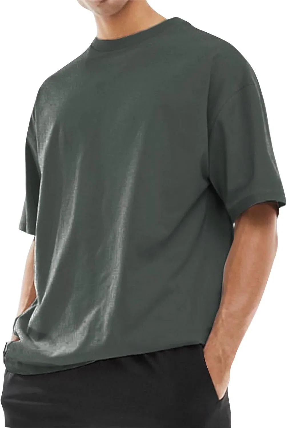 Мужская футболка с коротким рукавом из легкой ткани Generic, Dark Gray