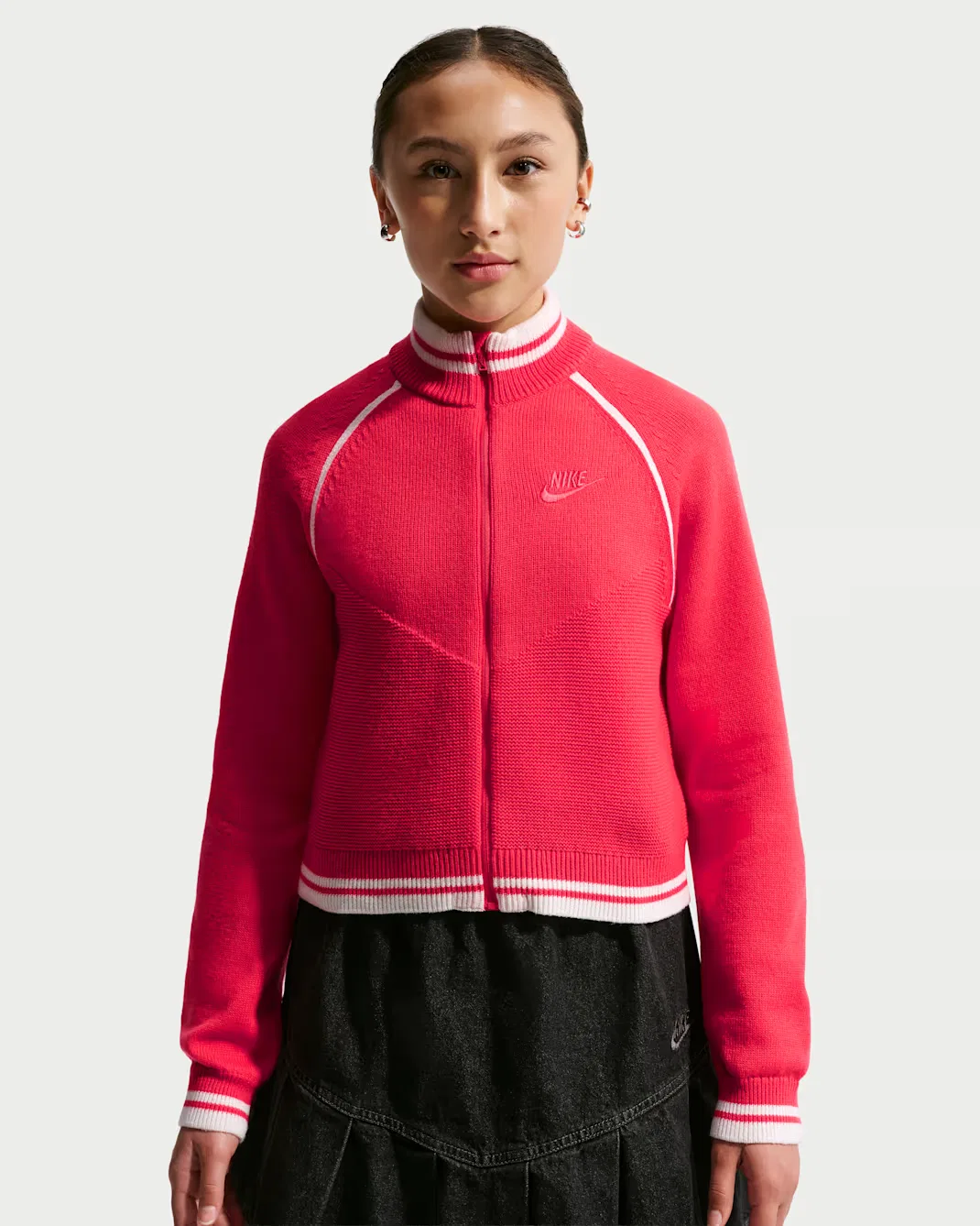 Детский свитер/спортивная куртка для девочек (подросткового возраста) Nike Sportswear Collection, Fusion Red/White