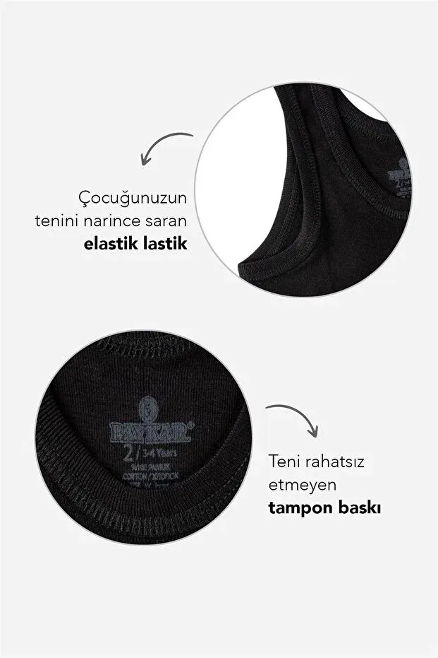 Детское для мальчиков хлопковое комплект маек Baykar, Black — фото 3