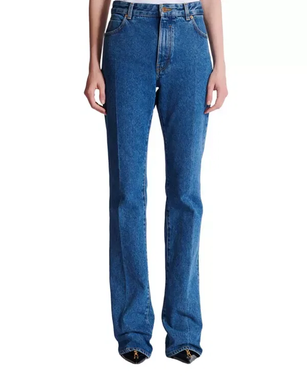 Женские прямые джинсы Balmain, синий
