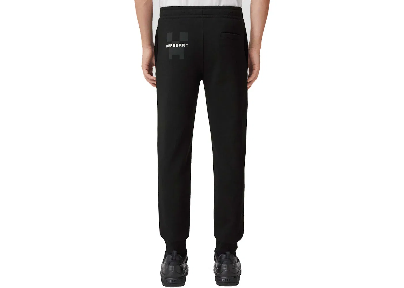 Детские спортивные штаны с принтом Burberry x Minecraft Embroidered Floral Cotton Jogging Pants Burberry, Black — фото 2