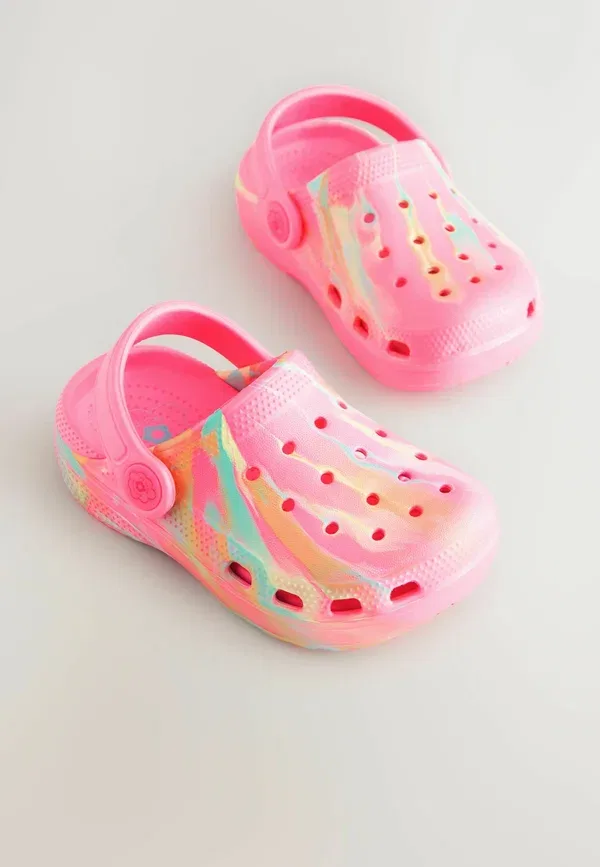 Босоножки с принтом Standard fit Next, Bright Pink Marble, розовый — фото 2