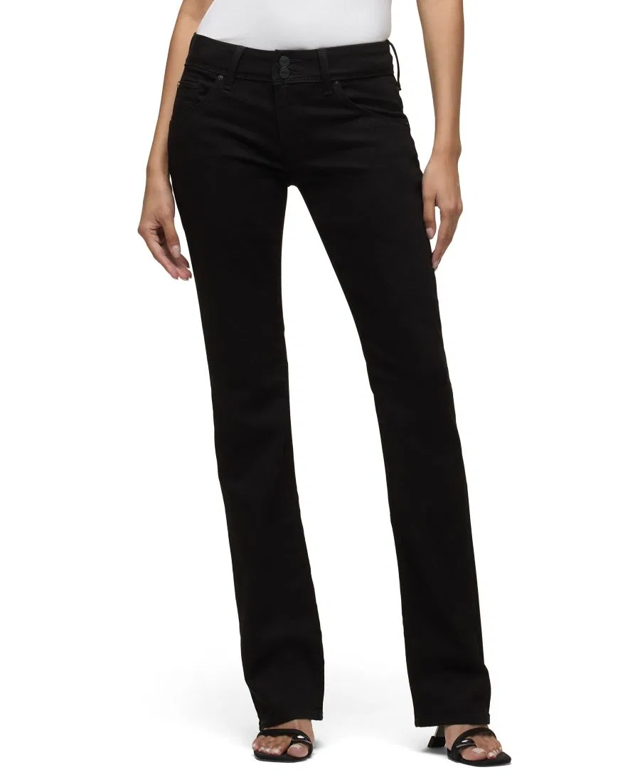 Джинсы с расклешенным кроем Beth Mid-Rise Baby Bootcut Hudson Jeans, Black
