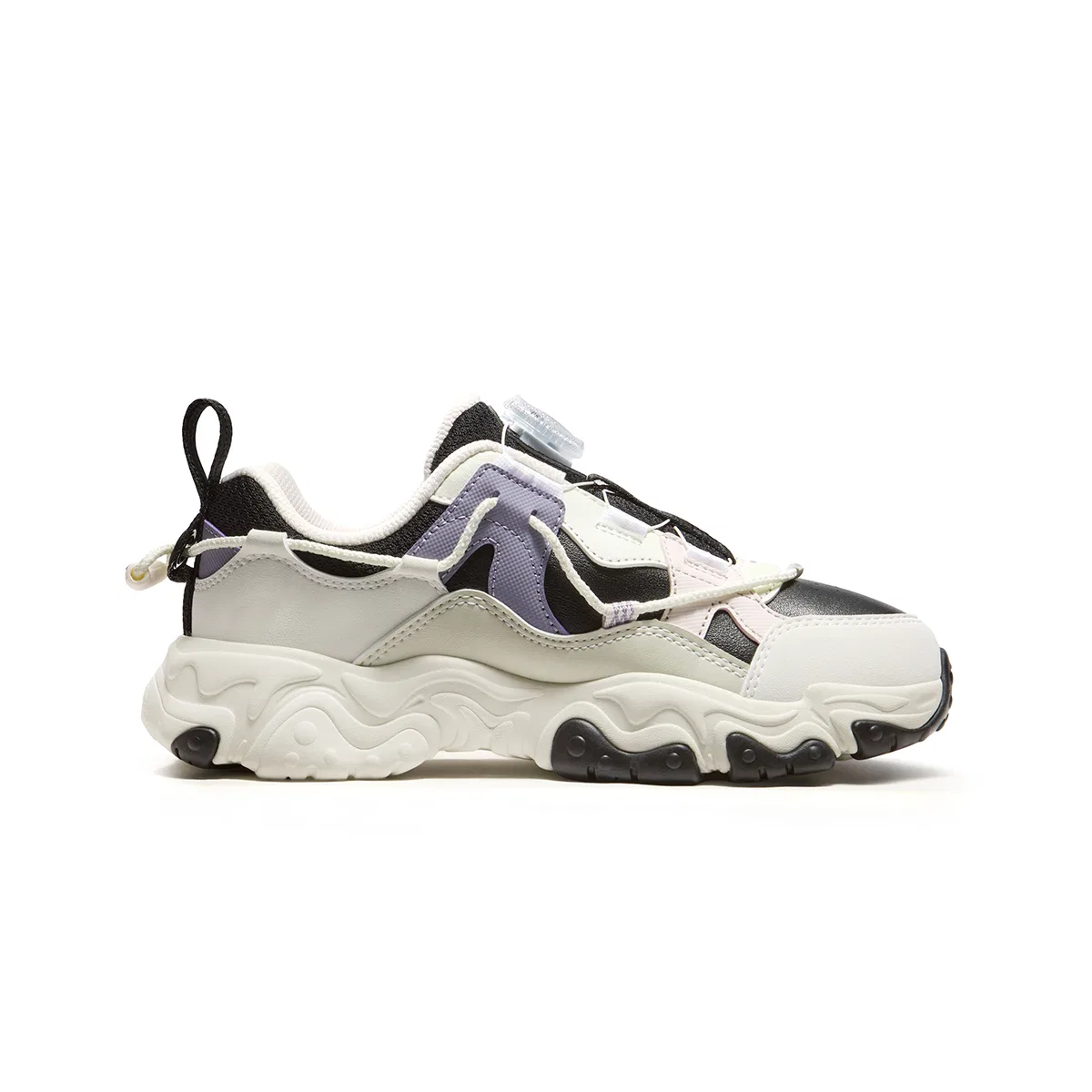Детские кроссовки для бега с сетчатым верхом FILA KIDS, Black/Milk White — фото 3