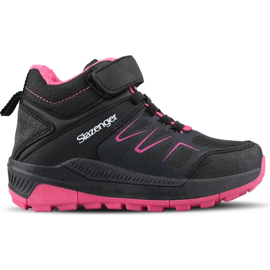 Ботинки детские на липучках KENTON I Slazenger, Черно-фуксия