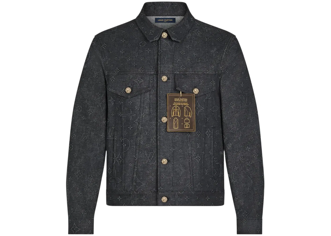 Мужская куртка джинсовая Louis Vuitton Monogram DNA Denim Jacket, Black