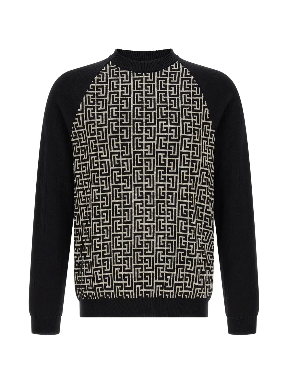Свитер вязаный Balmain, черный