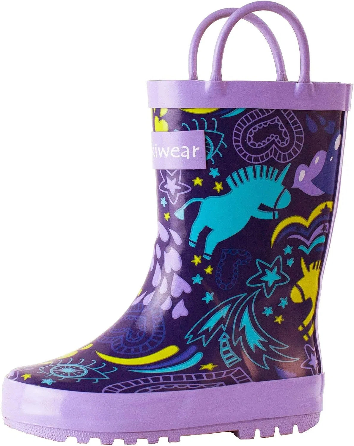 Детские резиновые сапоги для девочек OAKI, Purple Unicorns
