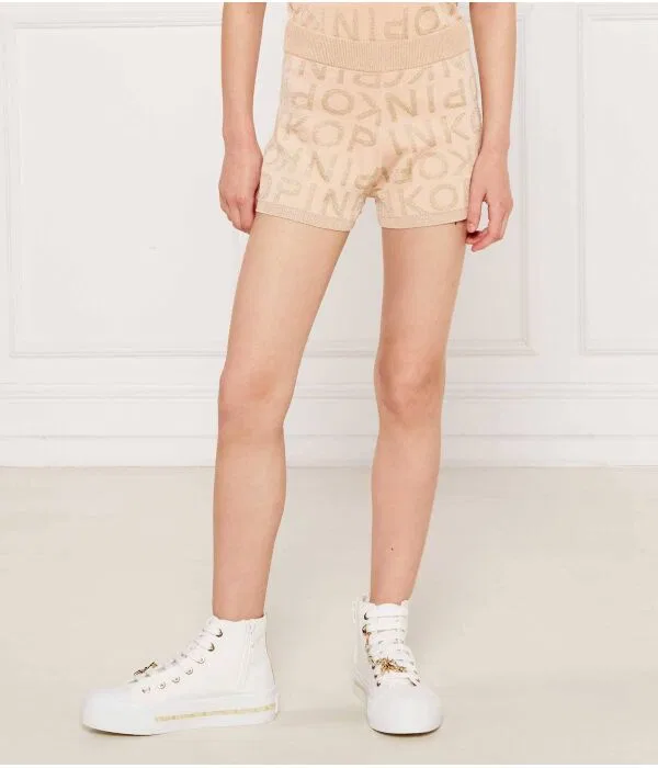 Детские шорты для девочек slim fit Pinko Up, бежевый