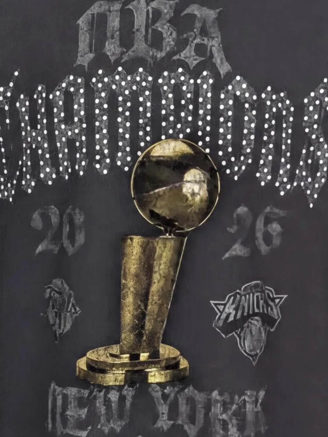 Футболка NBA New York Knicks 2026 Nike, серый — фото 2