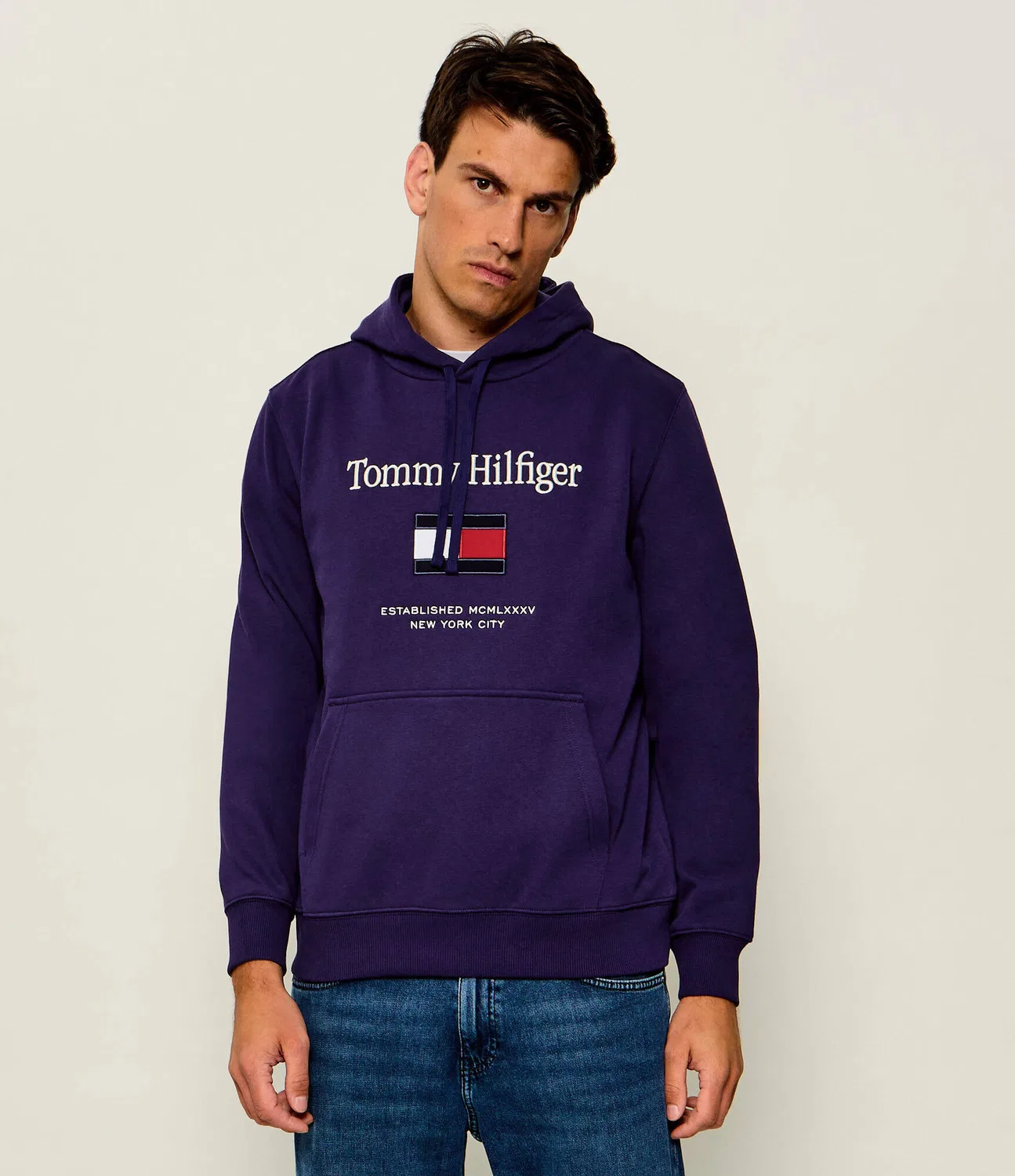 Худи с капюшоном из футера Flex Tommy Hilfiger, Viola