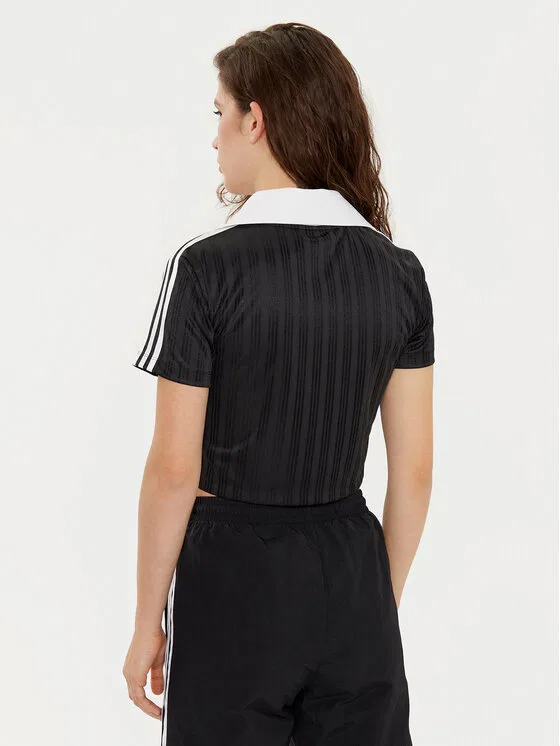 Футболка slim fit adicolor Football Jacquard Adidas, черный — фото 3