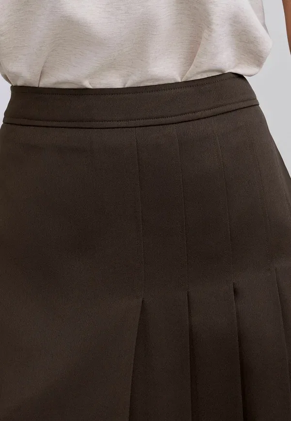 Юбка сатиновая A-line skirt Next, chocolate brown, коричневый/шоколадный — фото 3