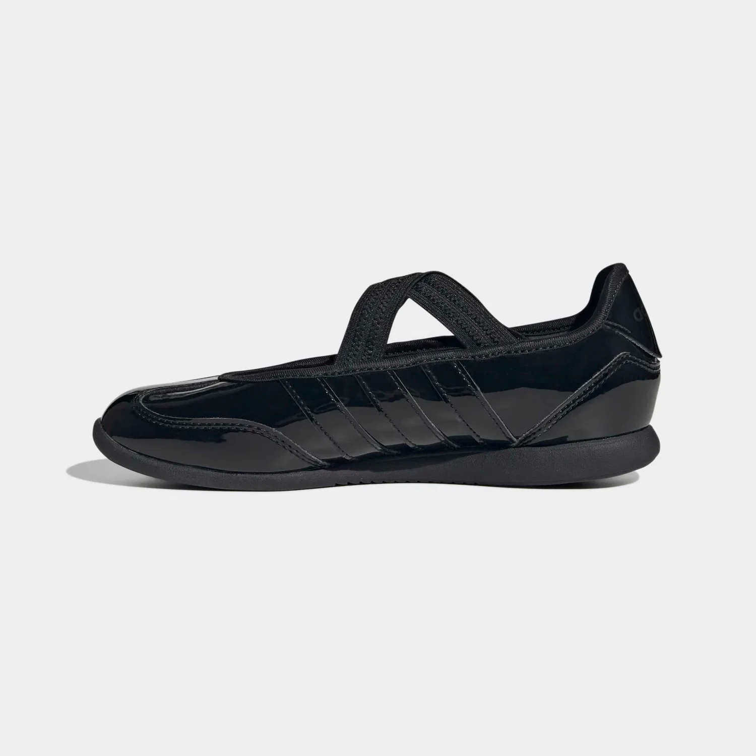 Детские балетки-кроссовки с эластичным ремешком Adidas Sportswear, Core Black/Core Black/Core Black — фото 3
