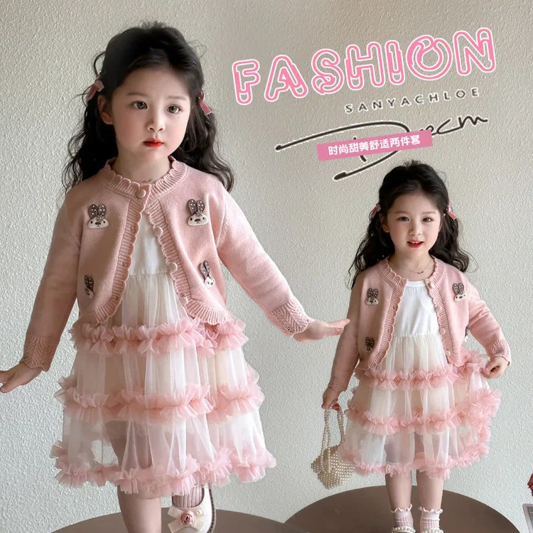 Детский комплект для девочек из двух предметов Lanza, Цвет Sweater Gauze Skirt Set — фото 3