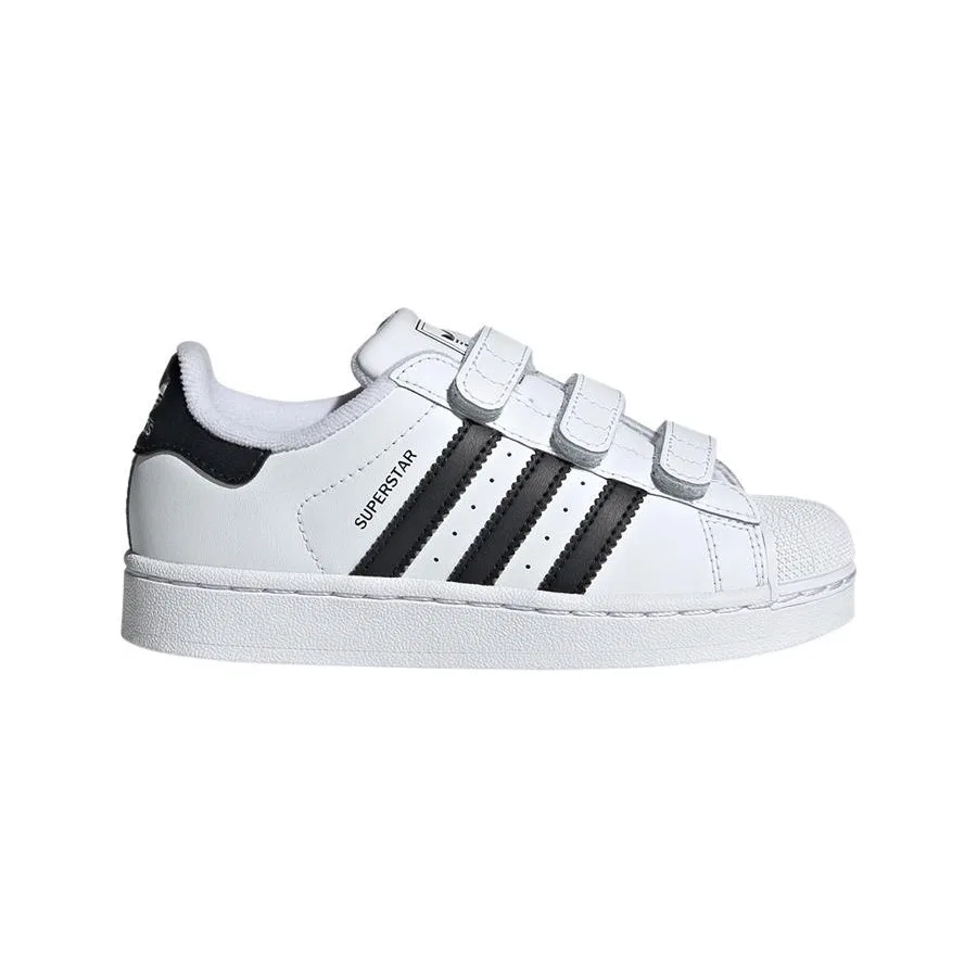 Детские спортивные кроссовки с верхом из искусственной кожи SUPERSTAR II CF C adidas, Белый