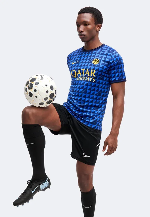 Футболка с принтом Inter Nike Performance, Lyon Blue/Black/University Gold, черный/синий — фото 4