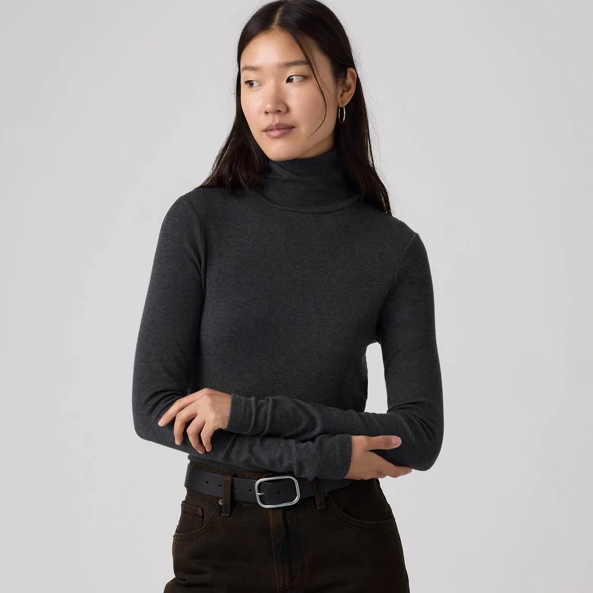 Водолазка с длинными рукавами Mia для многослойного ношения Levi's, Phantom Heather - Black