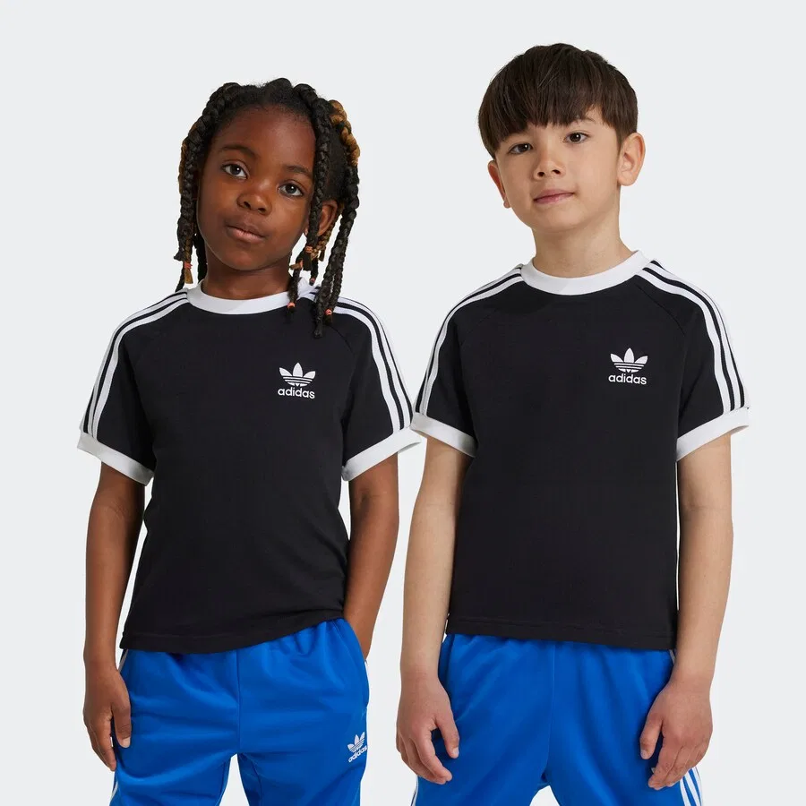 Футболка ADIDAS ORIGINALS 'Adicolor Trefoil' черного цвета — фото 3