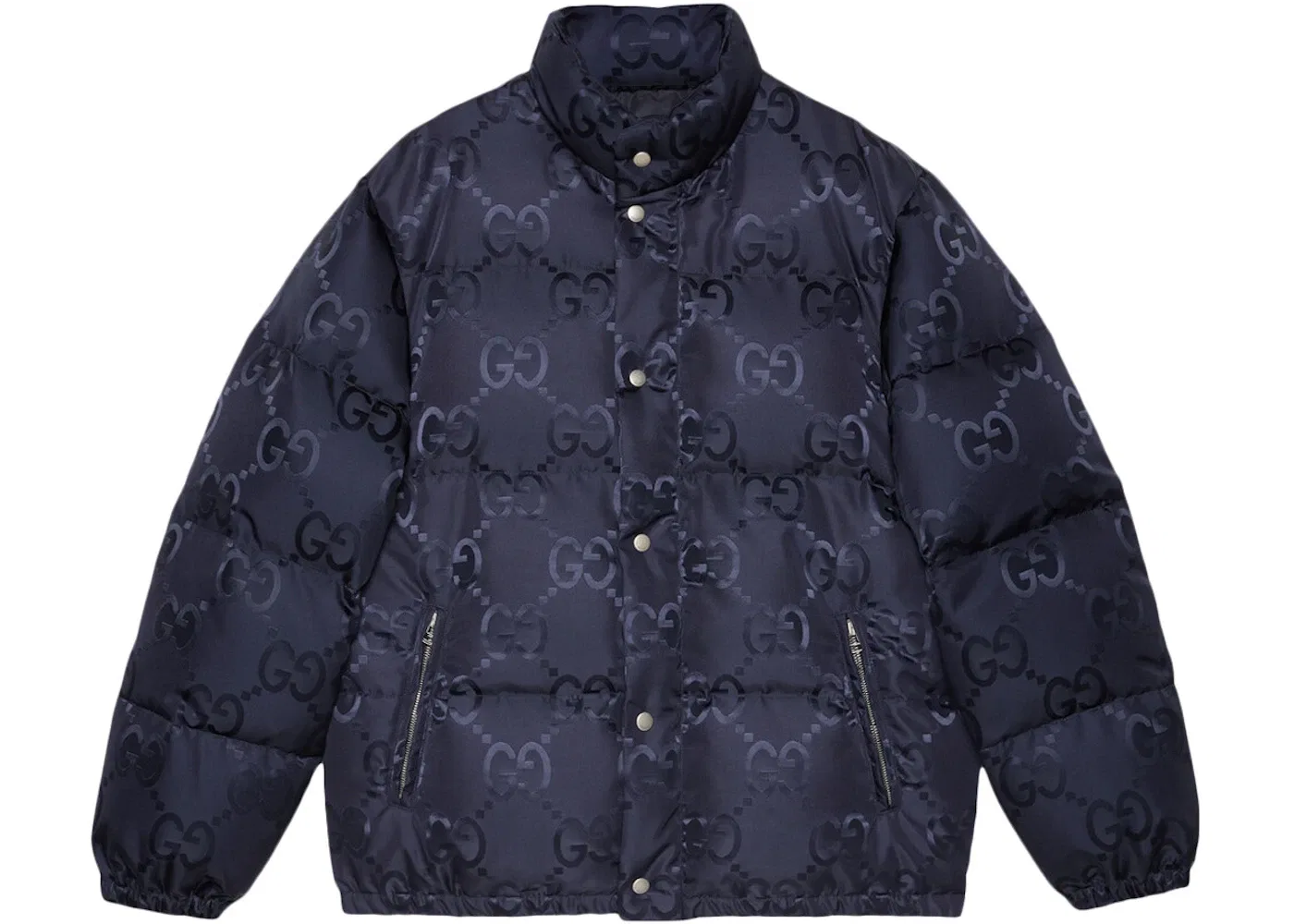 Мужская куртка пуховая с принтом Jumbo GG Canvas Gucci, Navy