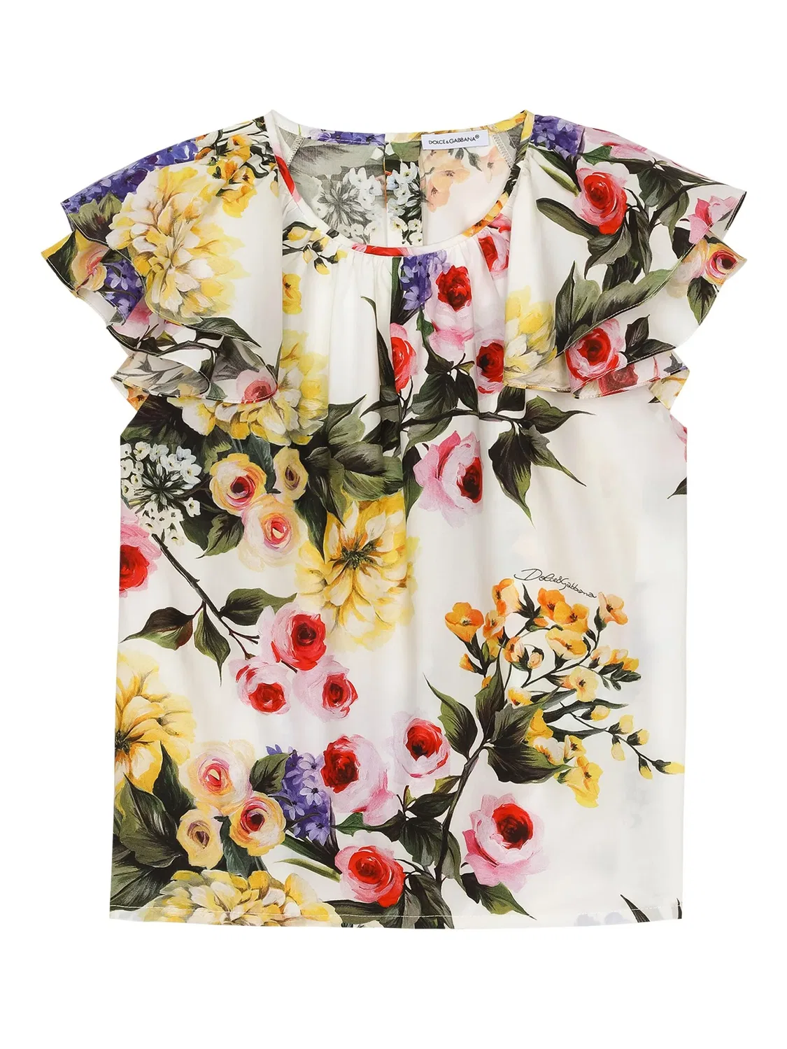 Блузка с принтом Giardino Dolce & Gabbana, белый