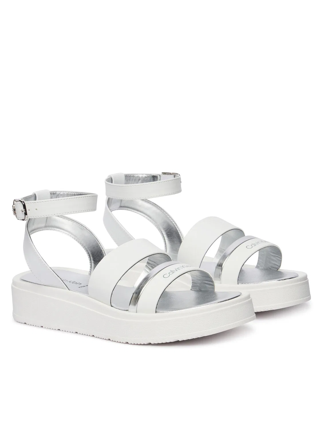Сандалии для девочки Velcro Sandal Calvin Klein, белый — фото 2